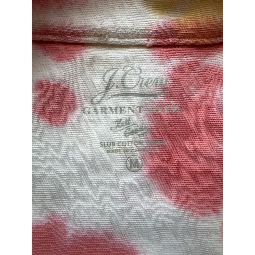 J. Crew Mens Tie Dye Good Loops Collared Short Sleeve T-Shirt